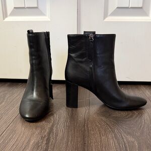 Geox Respira Felicity Black Leather Ankle Boots - Size 38 (US 8)